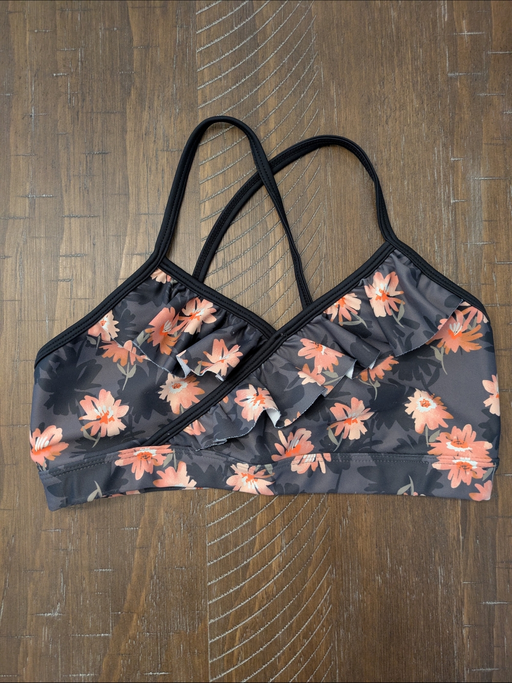 Oh La La Floral Ruffle Top AXS